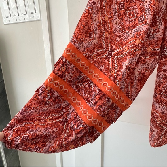 Ramy Brook Women's Long Sleeve Floral Bohemian Printed Dailey Top Size S - Picture 8 of 13